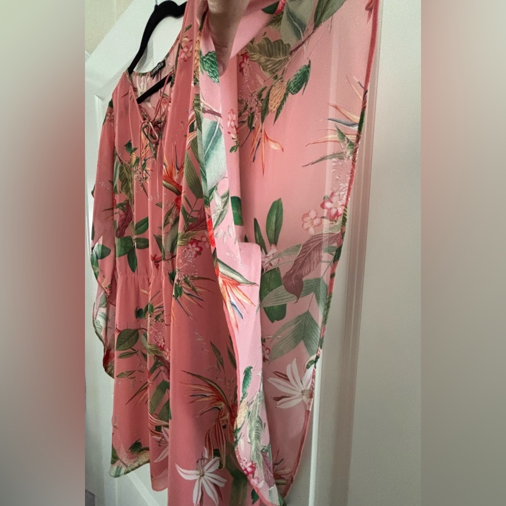 Express Tropical Mini Tunic Dress - Picture 6 of 15